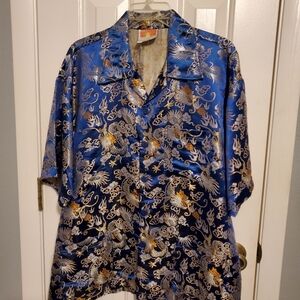 90s silk handmade men's shirt